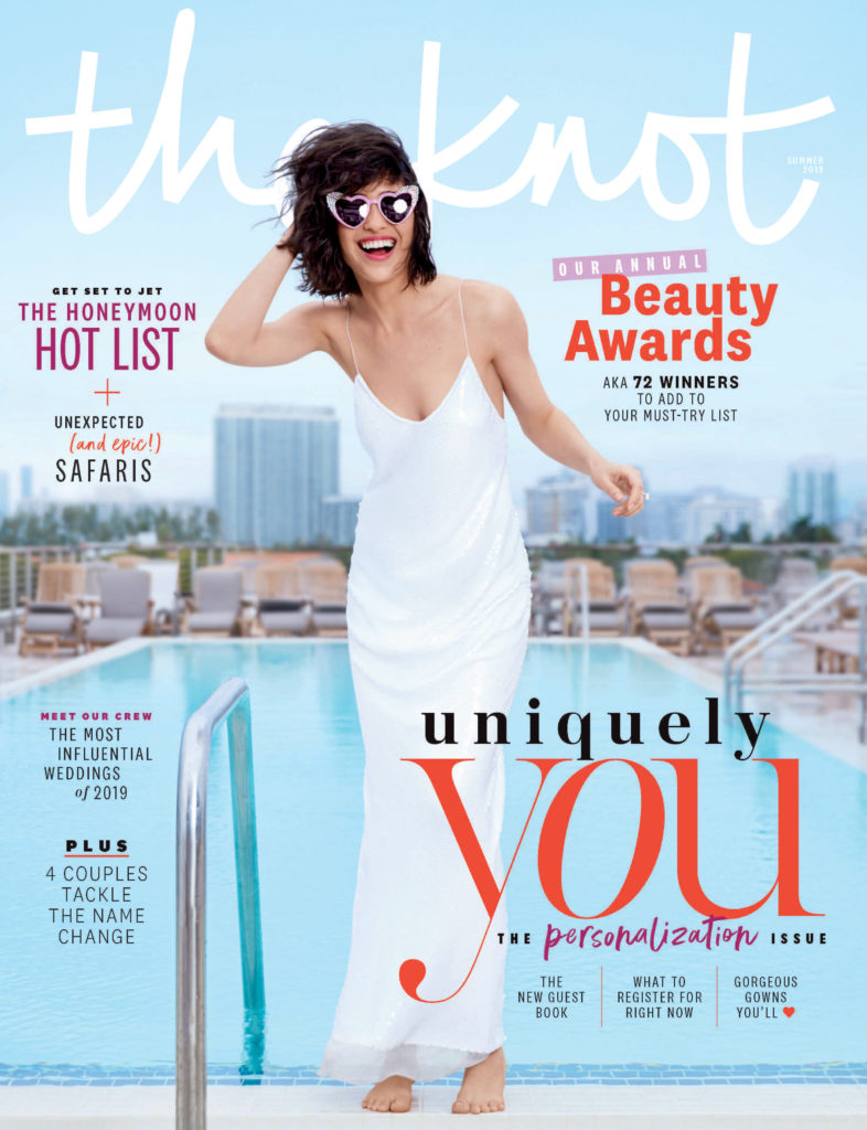 The cover of the wedding magazine The Knot