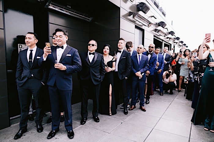 Guests waiting for the groom and groom