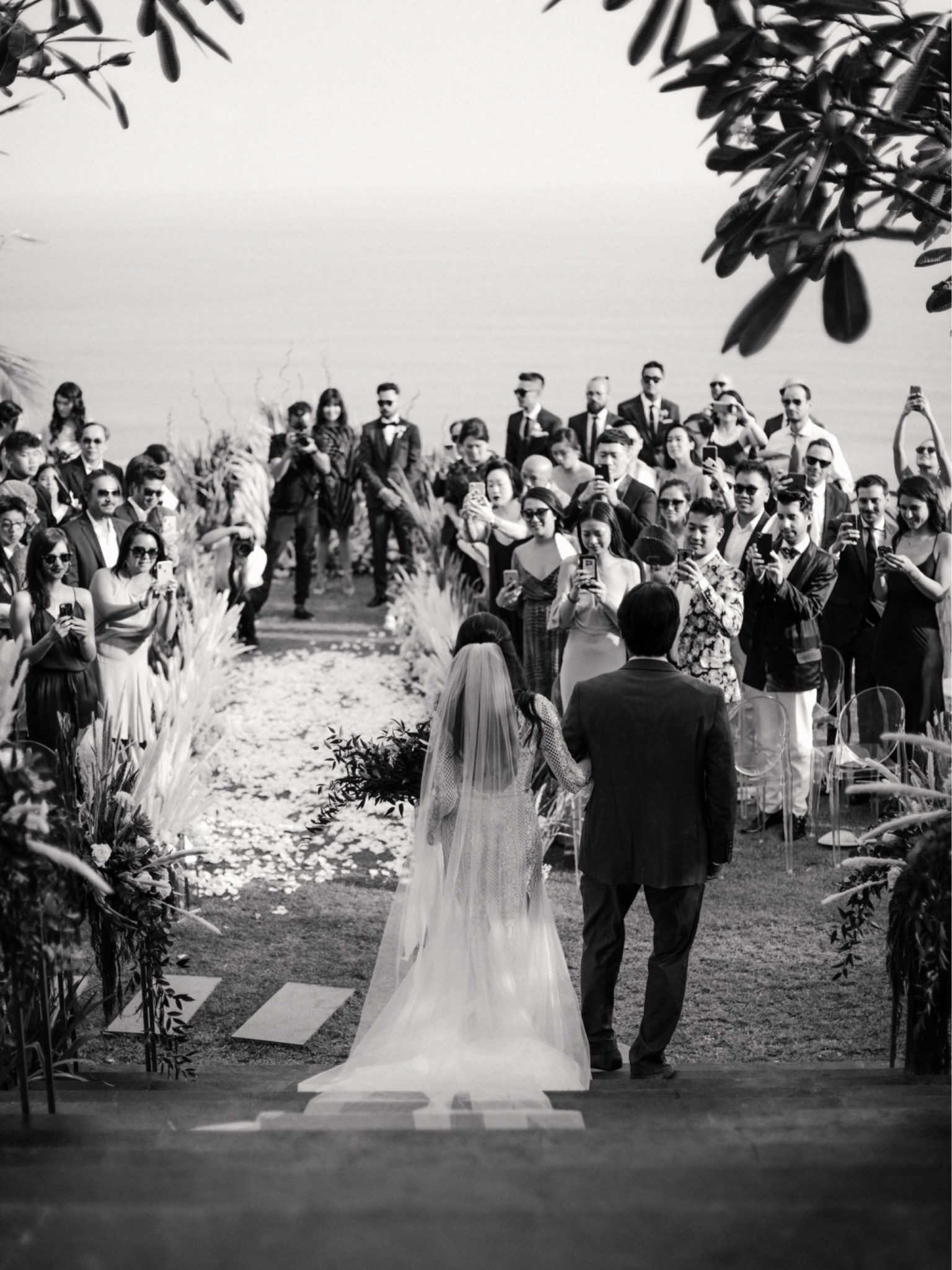 Bride walking down the aisle.