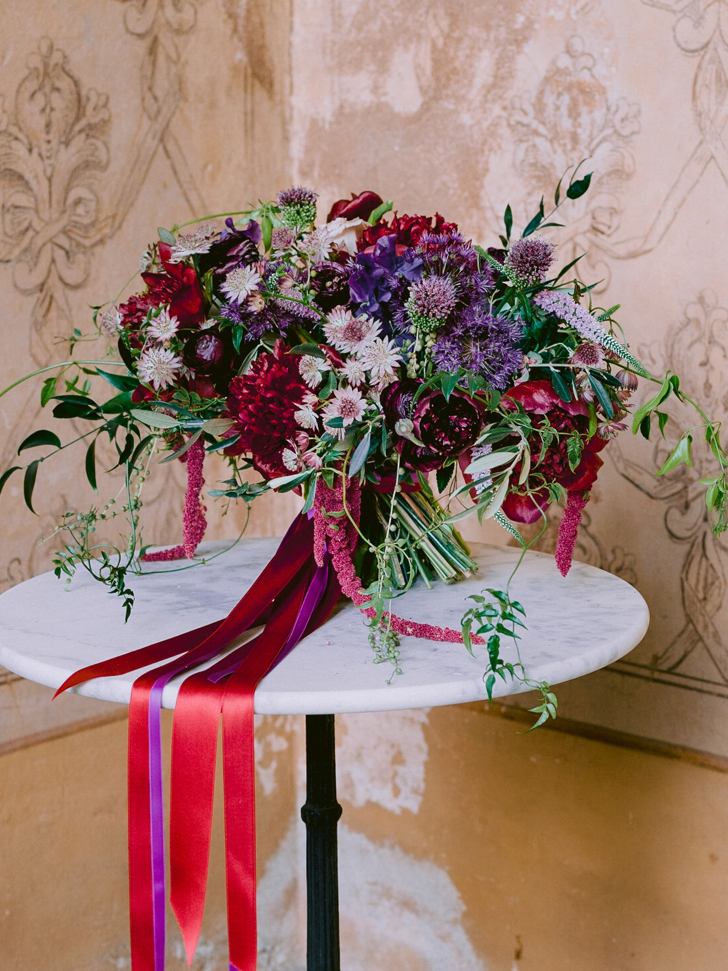 destination elopement, Lake Como, Italy, floral, wedding bouquet