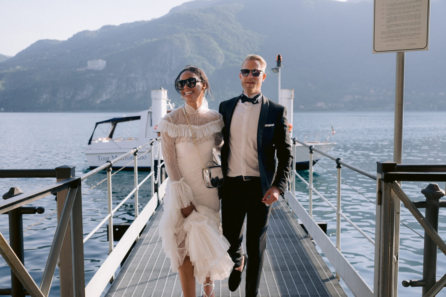 destination elopement, bride, groom, Lake Como, Italy