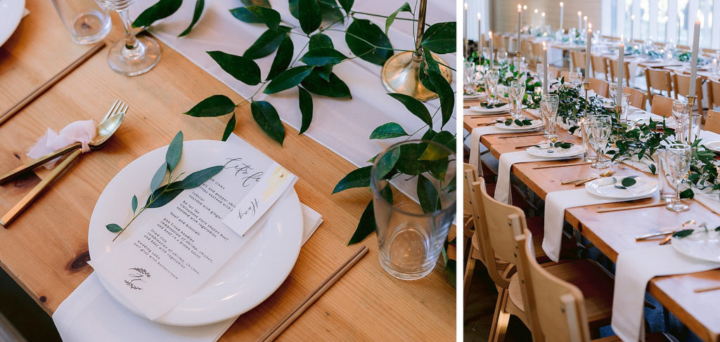 Wedding decor, tablescape, white and green wedding, greenery