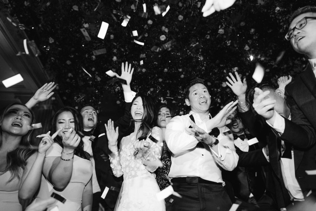 bridal party dancing