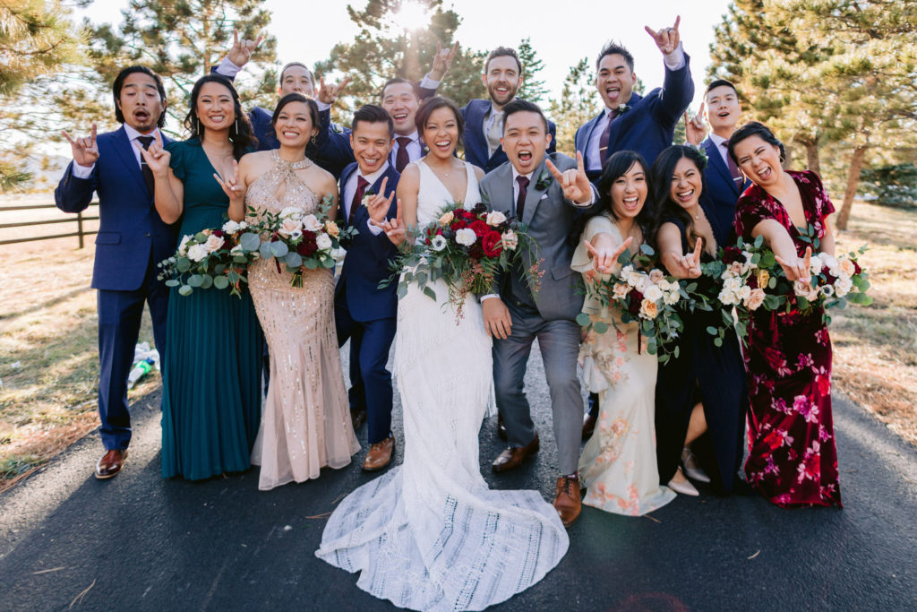 Wedding party, Jenny Fu Studio, modern rustic