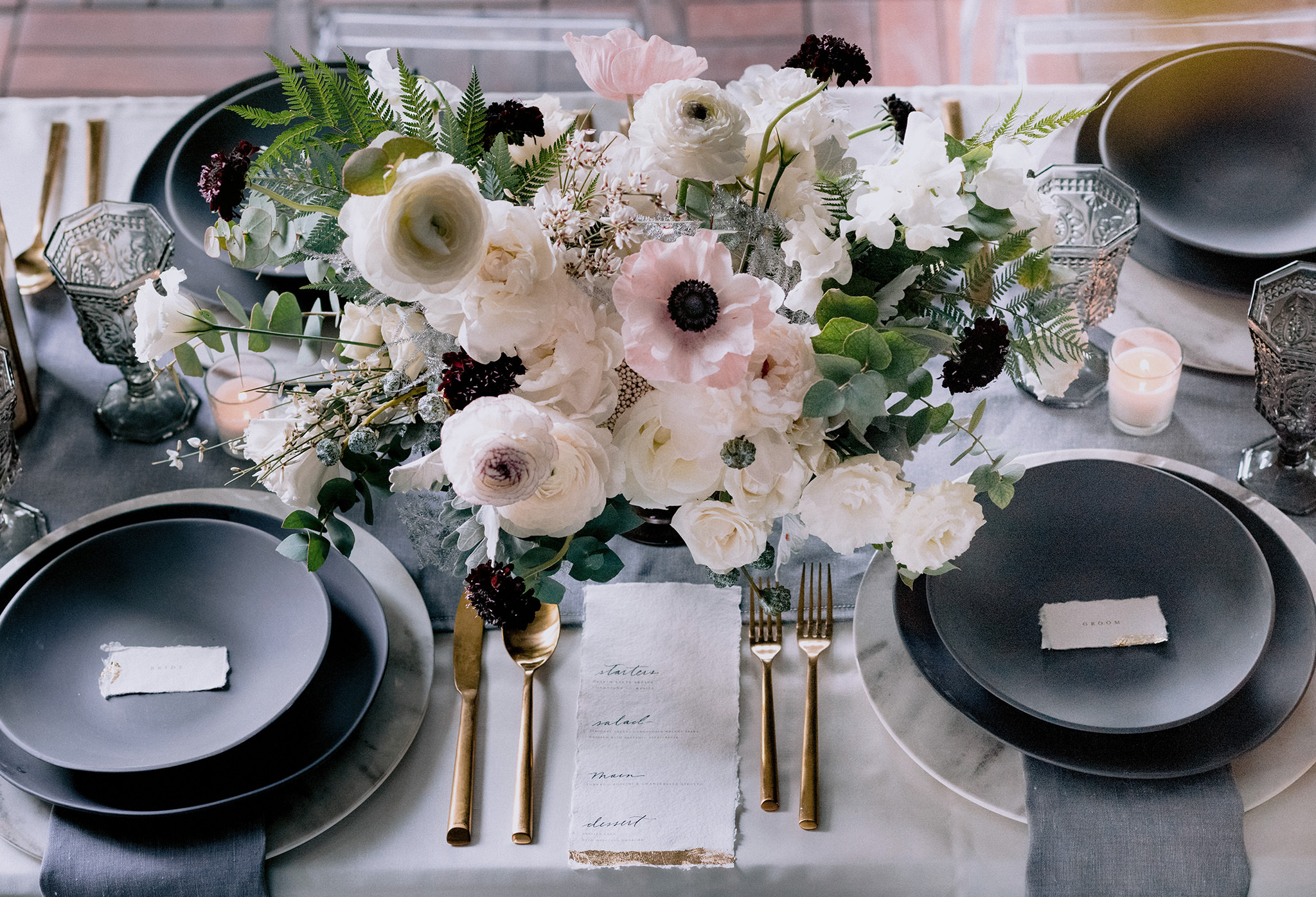 Spriggy and unique center piece created by Designs by Ahn