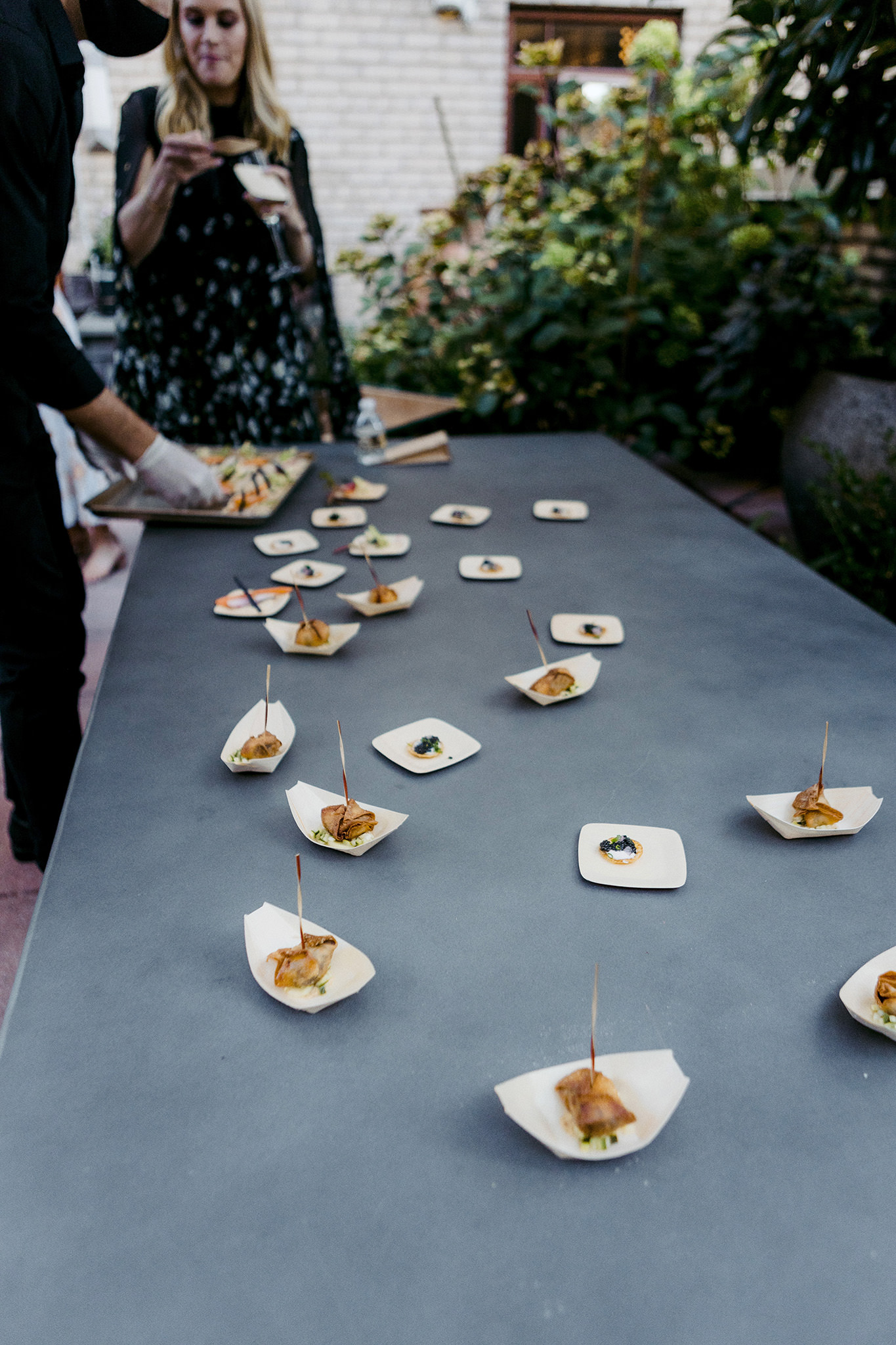 Bite size wedding snacks