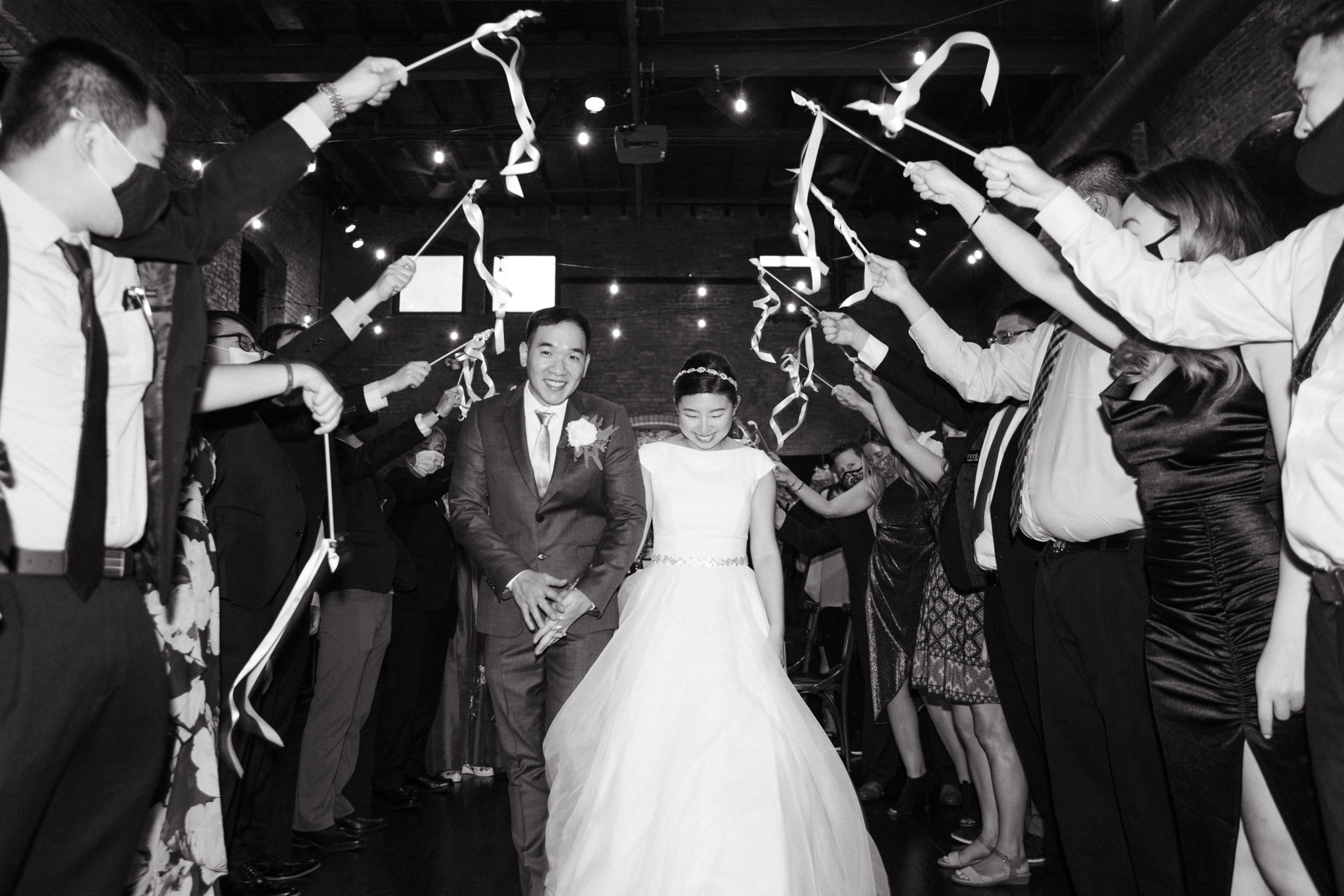 Newlyweds and their guests at MyMoon in Brooklyn, NY