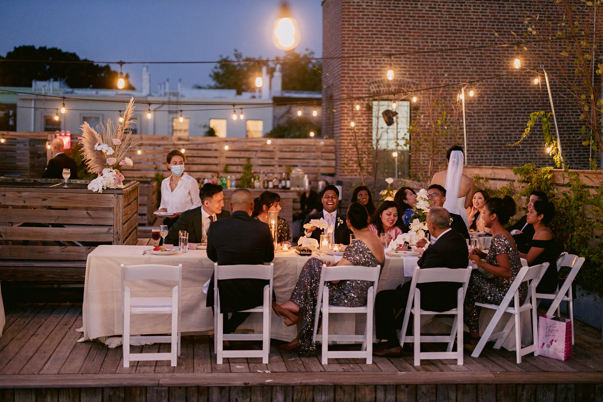 An eco-friendly wedding at Dobbin St in Brooklyn, New York City.