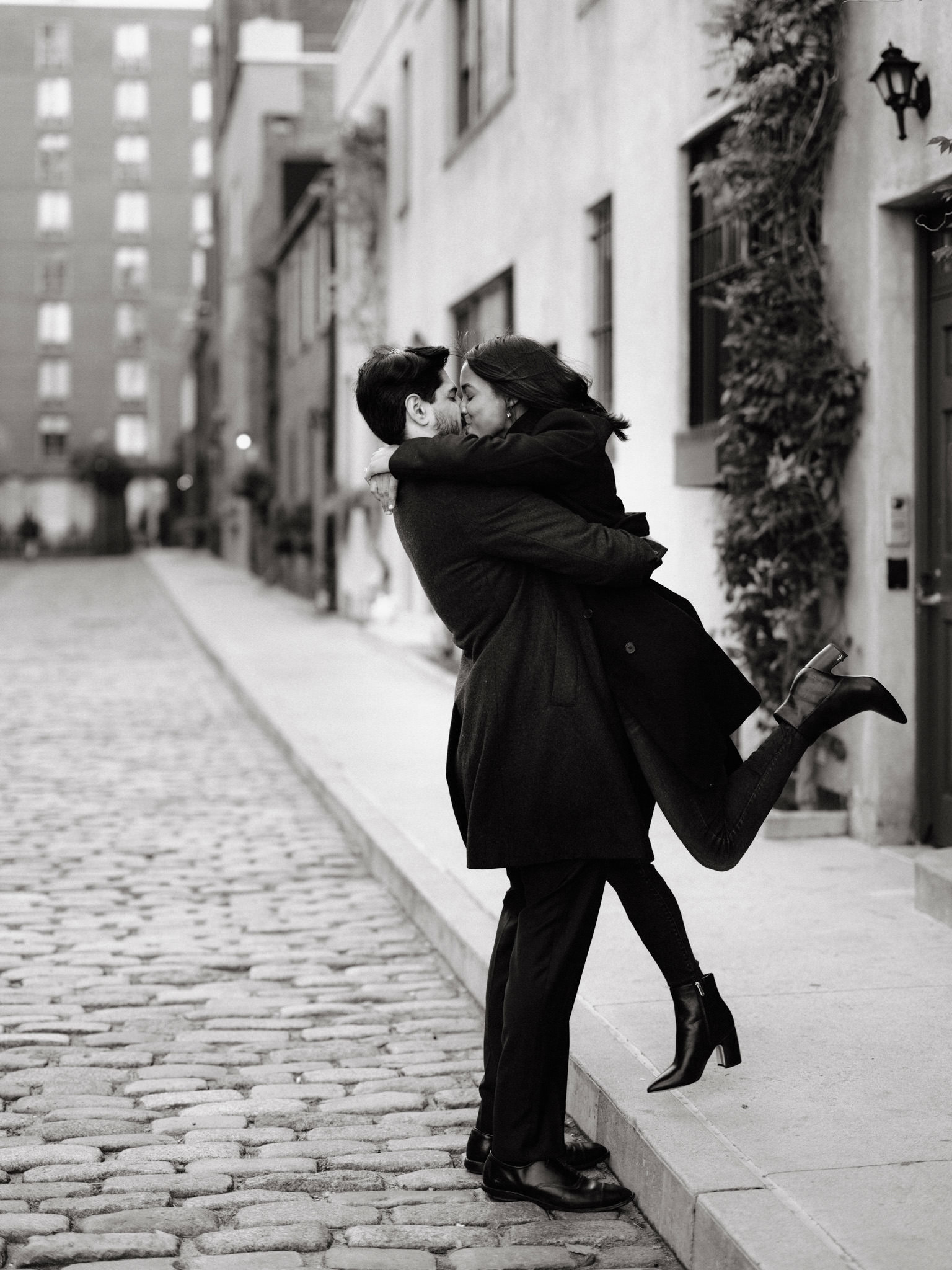 Man spins his fiancee around after his proposal