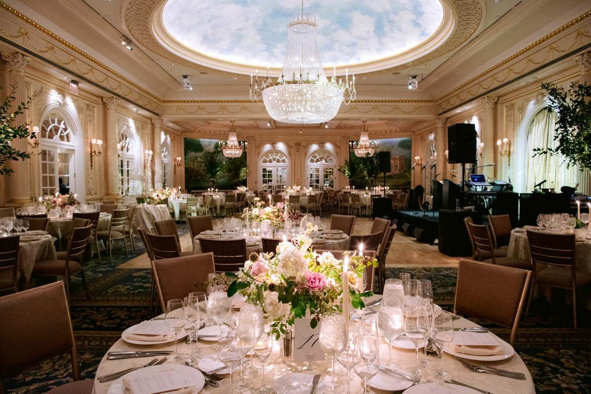 A beautiful chandelier at an NYC hotel taken by NYC wedding photographer Jenny Fu Studio