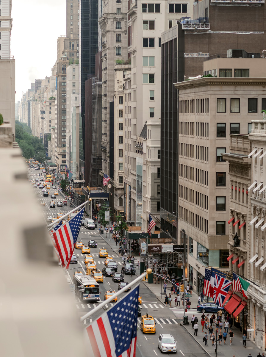 A view of a busy New York City Street