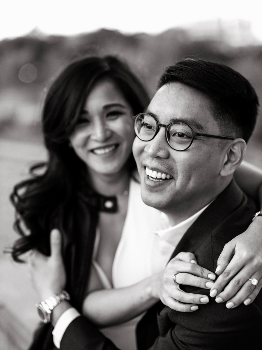 A couple begins the proposal process of getting married